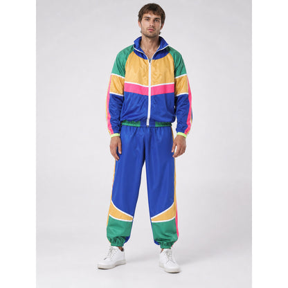 Retro Hip-Hop Carnival Costume, Jacket and Pants on-model view