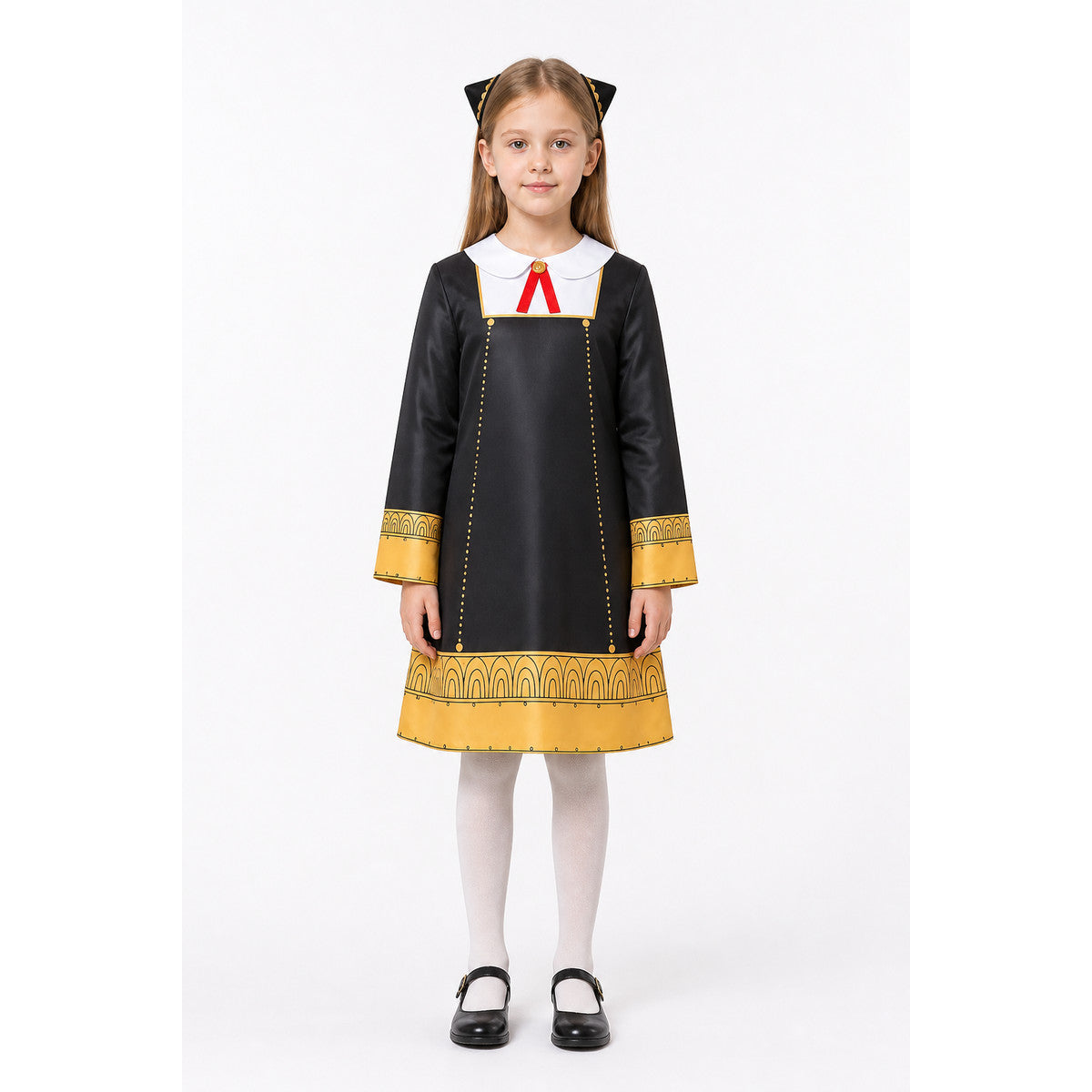 Anya Forger Cosplay Costume with Dress and Accessories main product view
