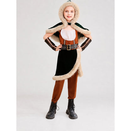 Historical Character Costume with Hood and Cloak