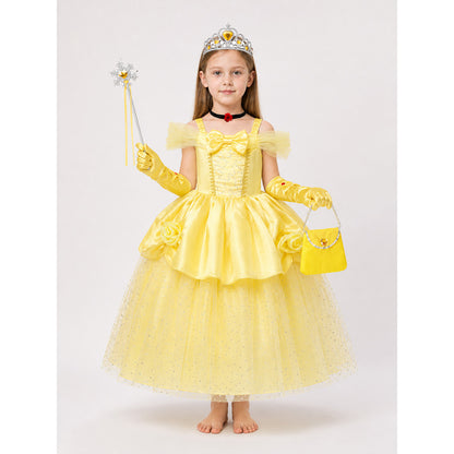 Yellow Princess Costume for Cosplay main product view