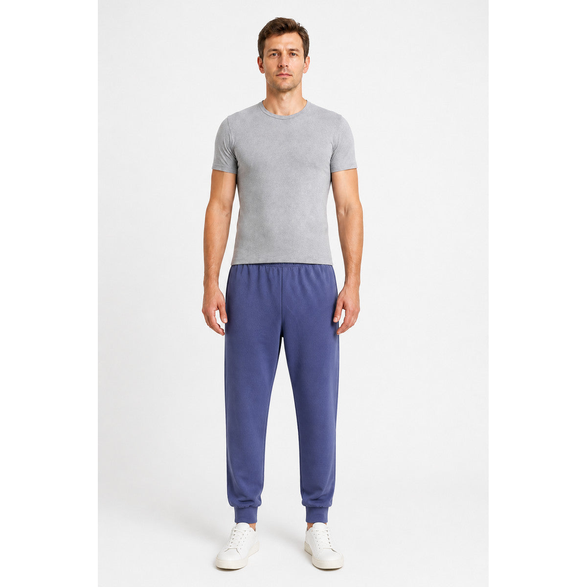 Dark Blue Anime Cosplay Pants with Tapered Legs main product view