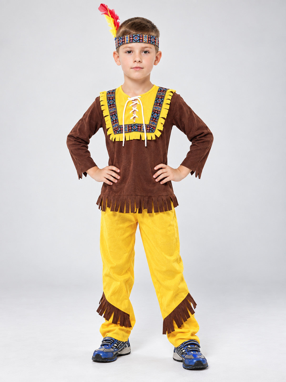 Kids' Indian Carnival Costume with Fringe and Headband