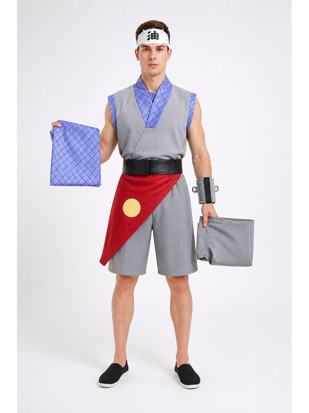 Complete Jiraiya Cosplay Costume Set with Forehead Protector main product view