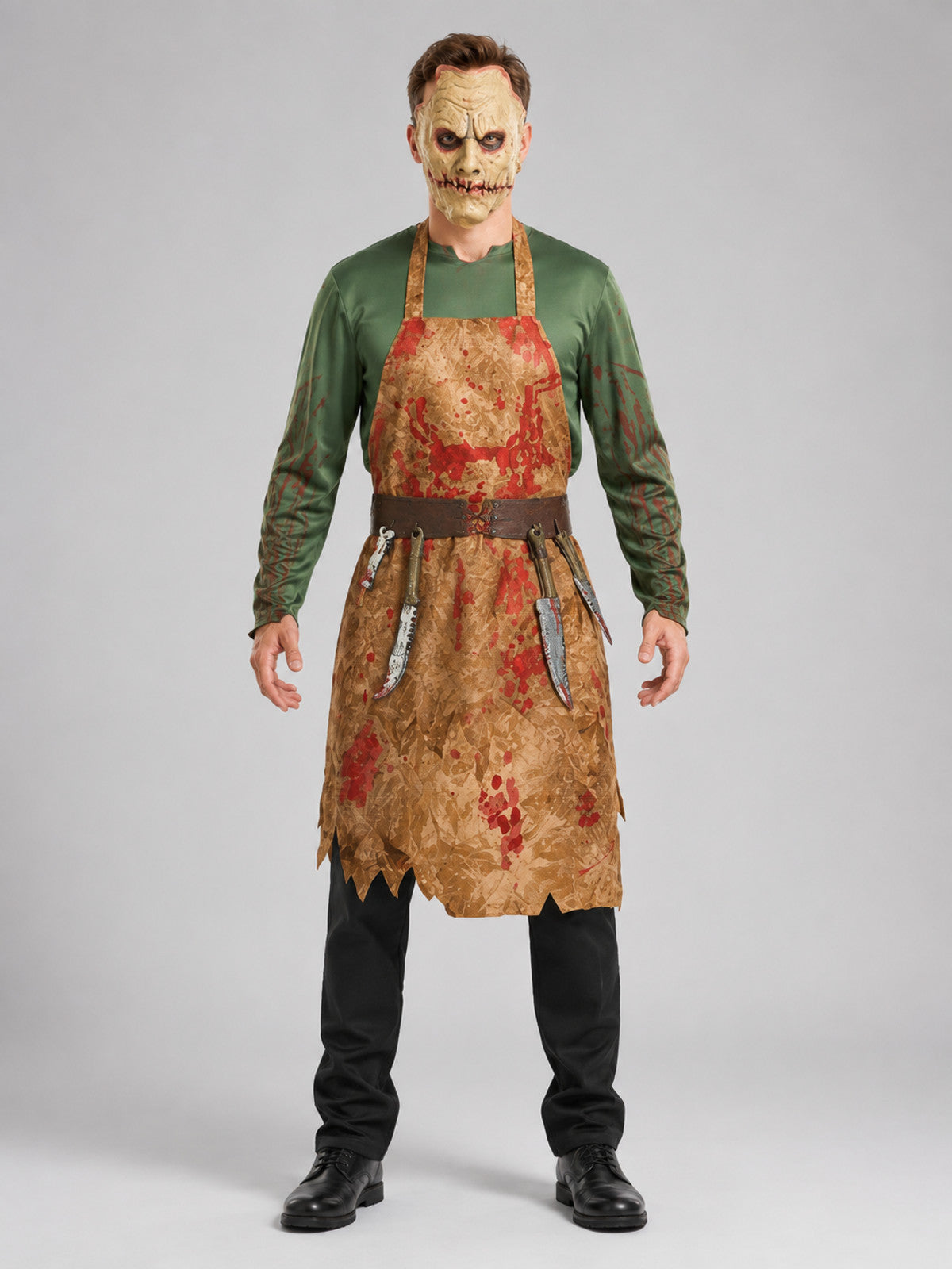 Zombie Costume with Mask and Apron