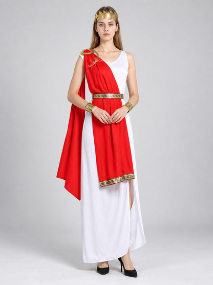Carnival Costume with Asymmetrical Dress and Draping