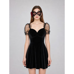 Masquerade Eye Mask with Rose, Gothic Style