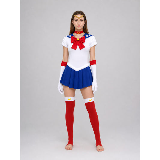 Sailor Moon cosplay costume: top, skirt, and accessories