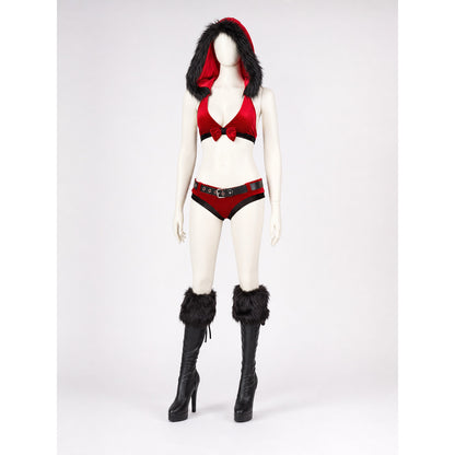 Red and Black Christmas Hooded Costume