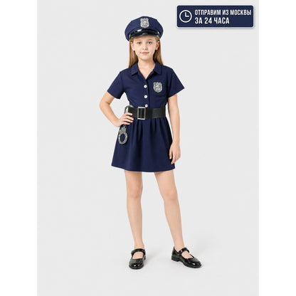 Police Costume with Cap and Handcuffs