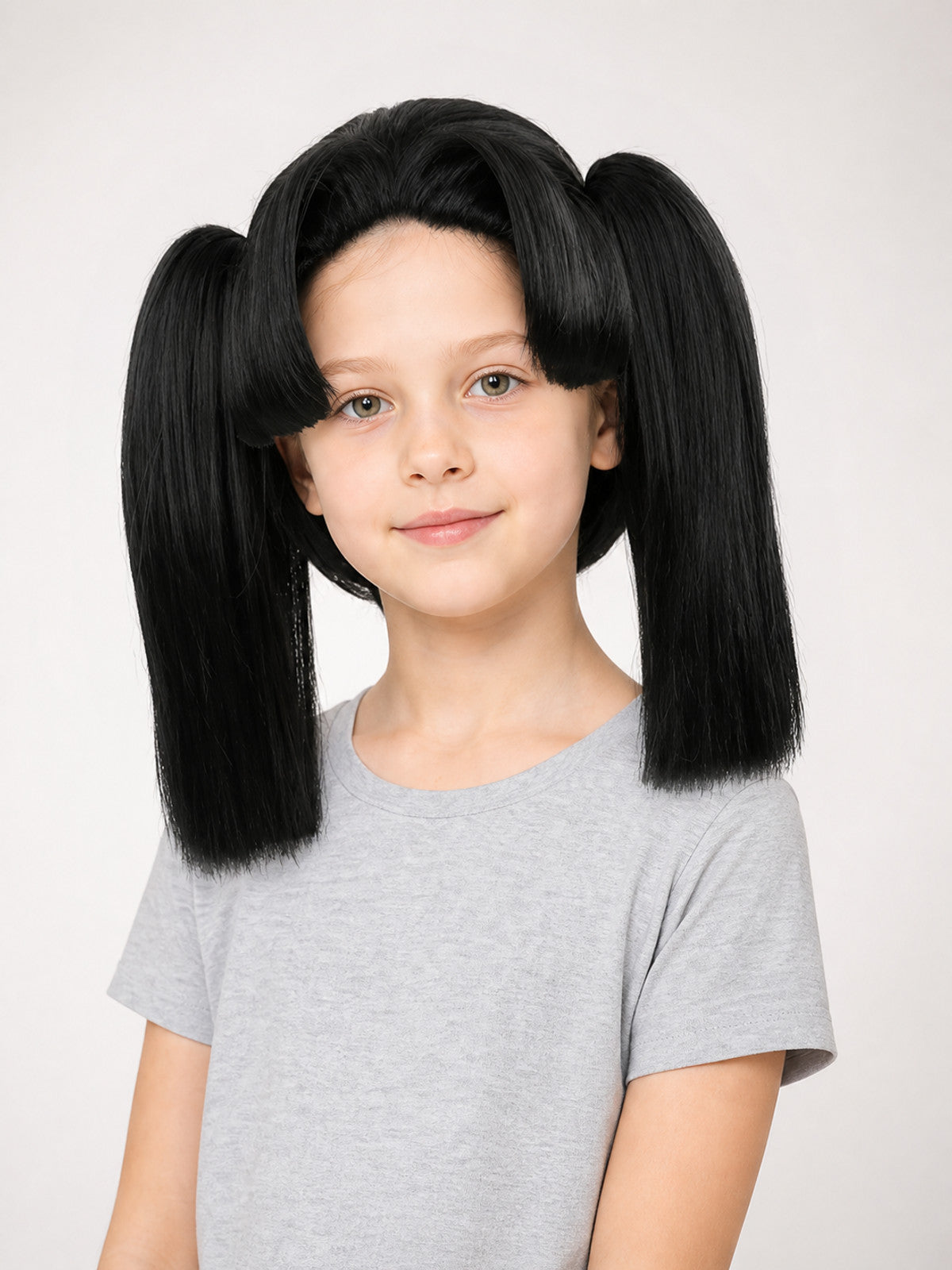 Black Wig with Two High Ponytails for Cosplay main product view