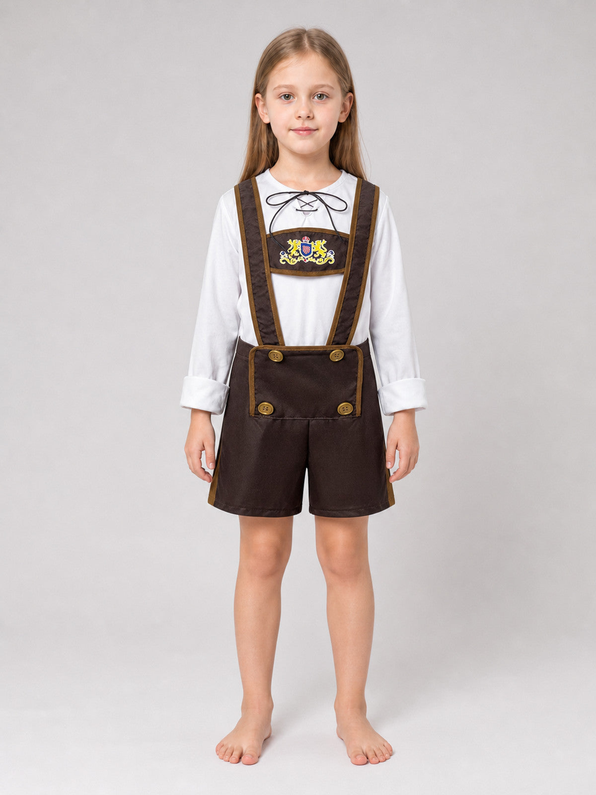 Bavarian-Style Carnival Costume for Performances front view