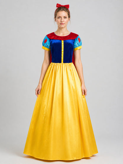 Snow White Cosplay Costume, Dress and Headband on-model view