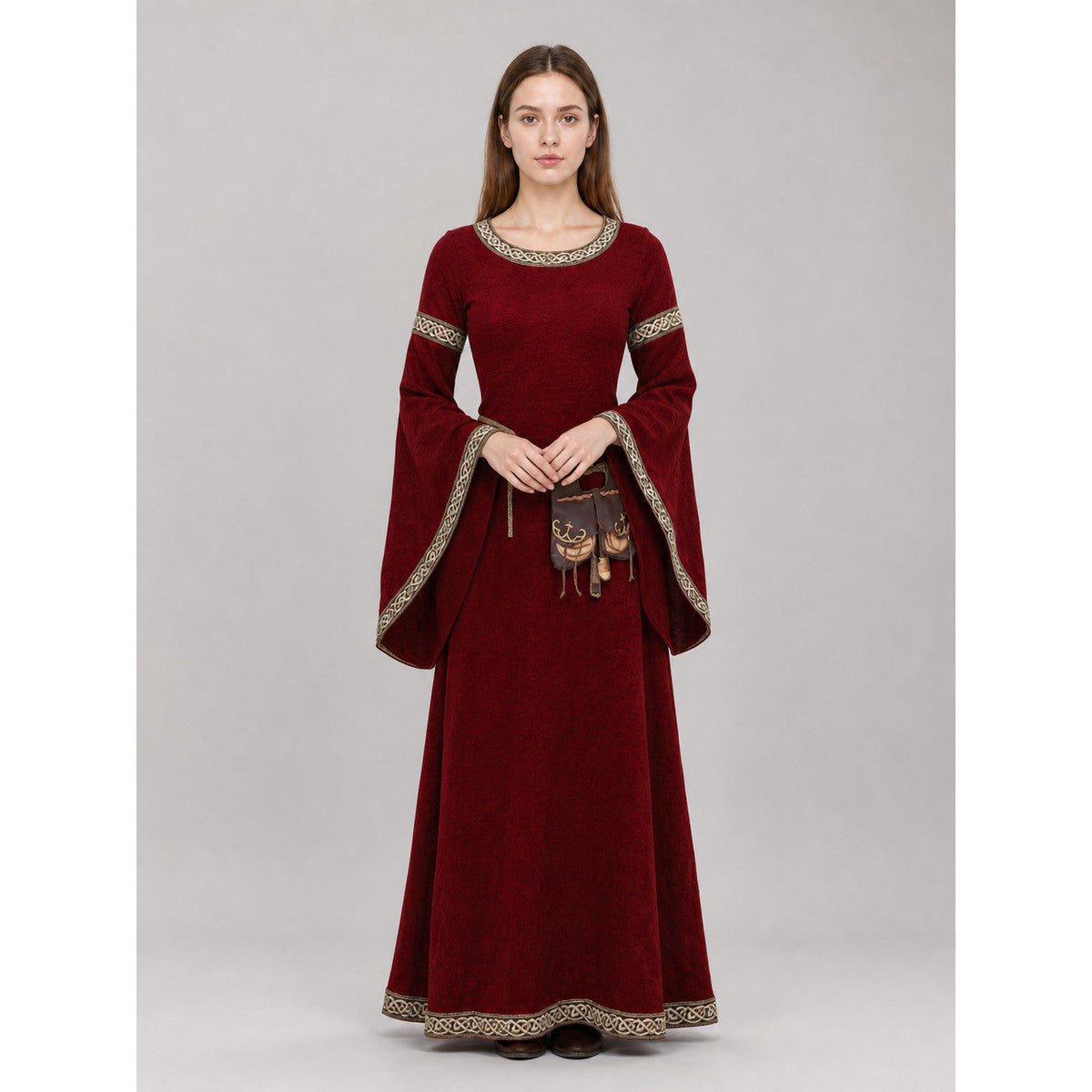 Medieval Renaissance-Style Dress with Sleeves