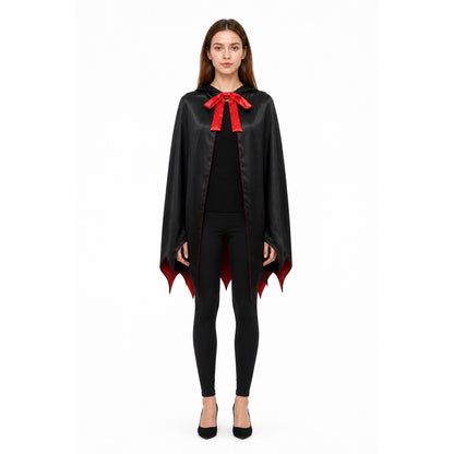 Hooded Vampire Cape, Red and Black main product view