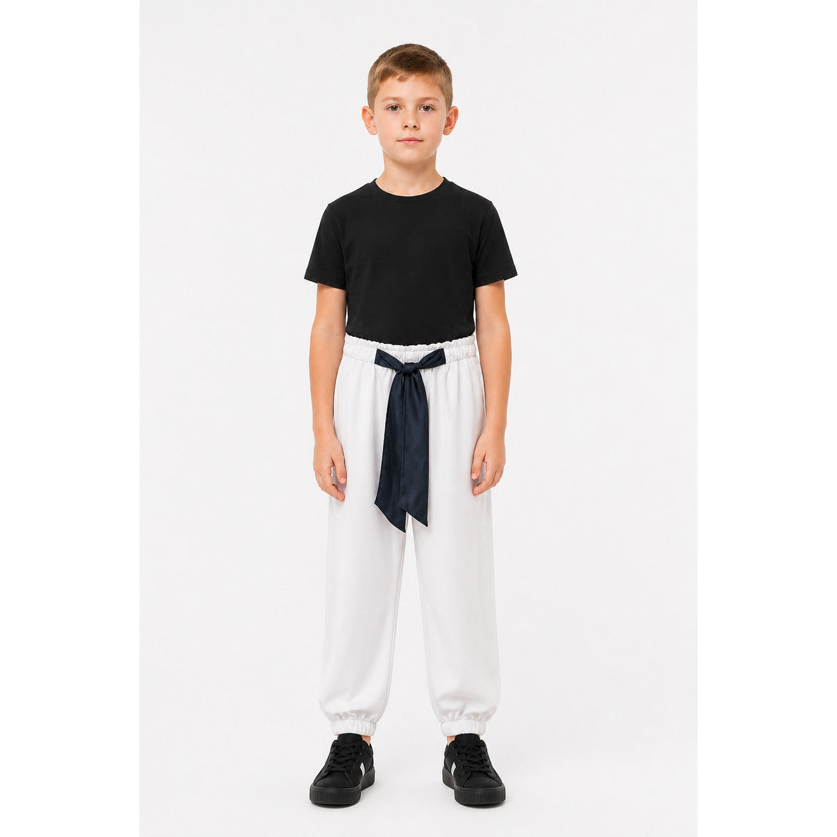 Cosplay Costume with a Black T-Shirt and White Pants main product view