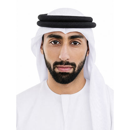 Festive White Arab Headdress with Agal