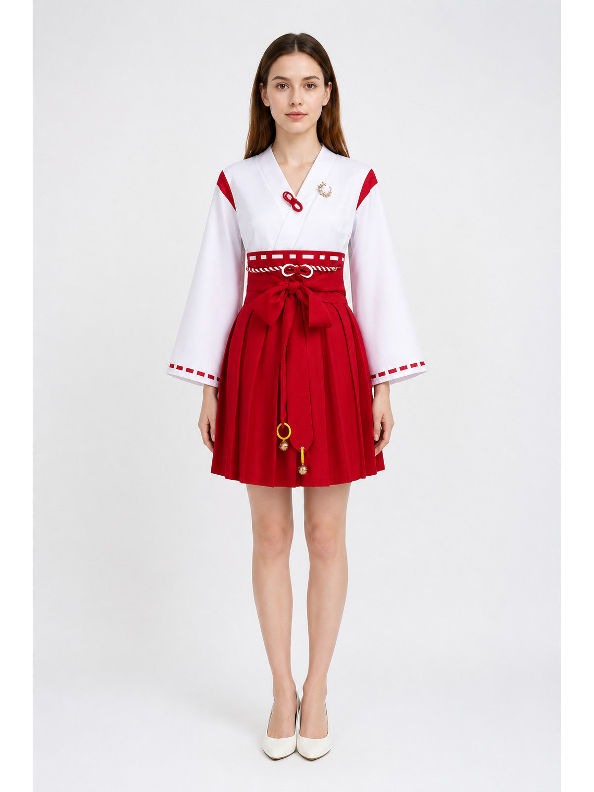 Red Silent Hill Cosplay Dress with Belt and Bells main product view