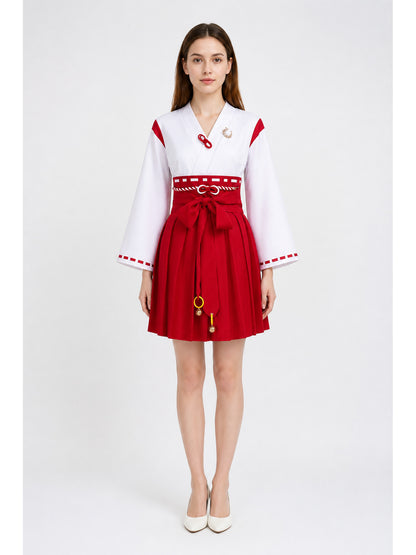 Red Silent Hill Cosplay Dress with Belt and Bells main product view