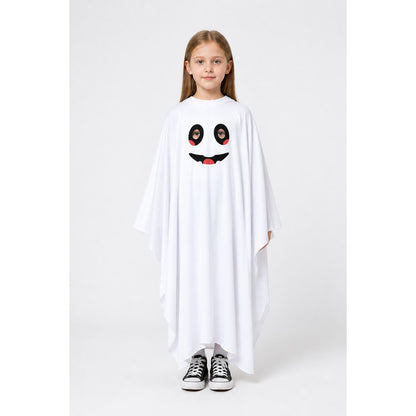 White Halloween Ghost Cape with Face main product view