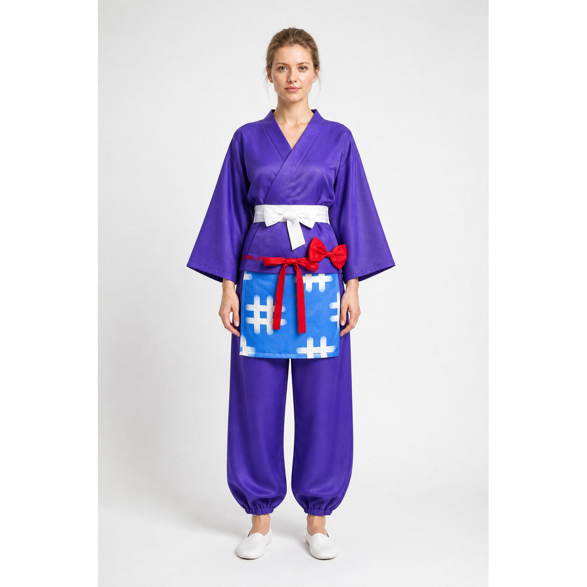 Purple Kimono Cosplay Costume with Bow main product view