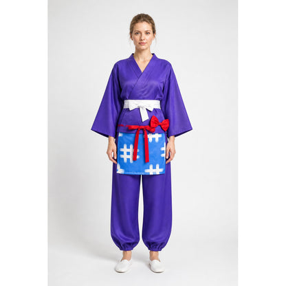 Purple Kimono Cosplay Costume with Bow main product view