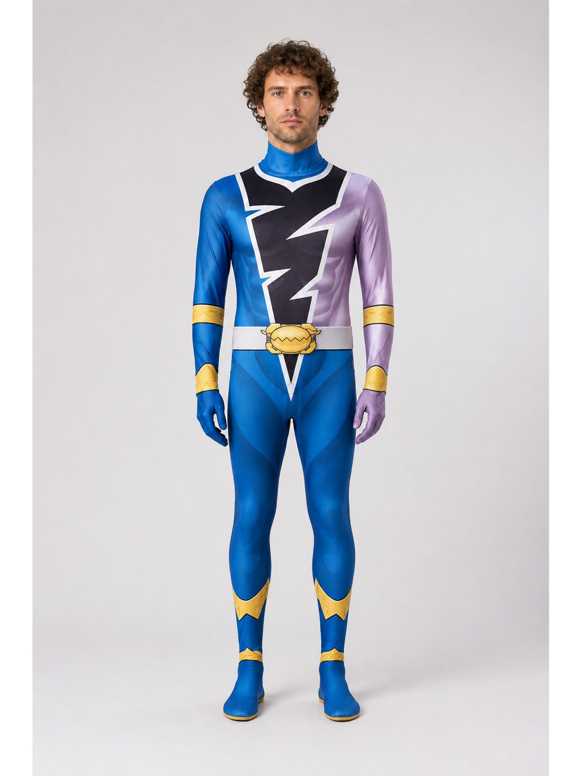 Hooded Jumpsuit Costume with Mask, Lightning Print main product view