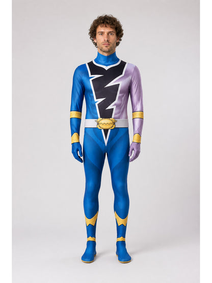 Hooded Jumpsuit Costume with Mask, Lightning Print main product view