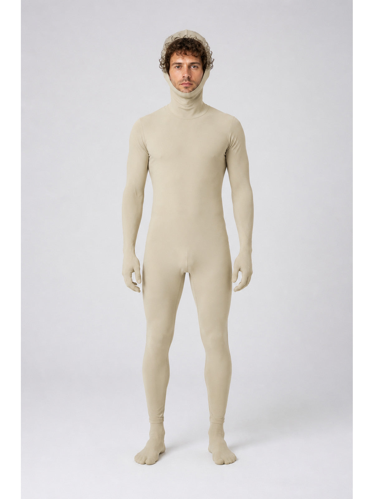 Hooded Zentai Bodysuit with Open Face main product view