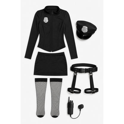 Black Carnival Costume with Fishnet Stockings