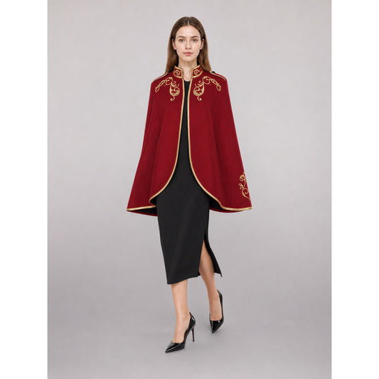 Red jacket with gold trim for a costume look