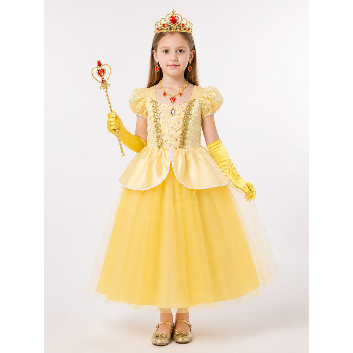 Yellow Princess Costume for Halloween main product view