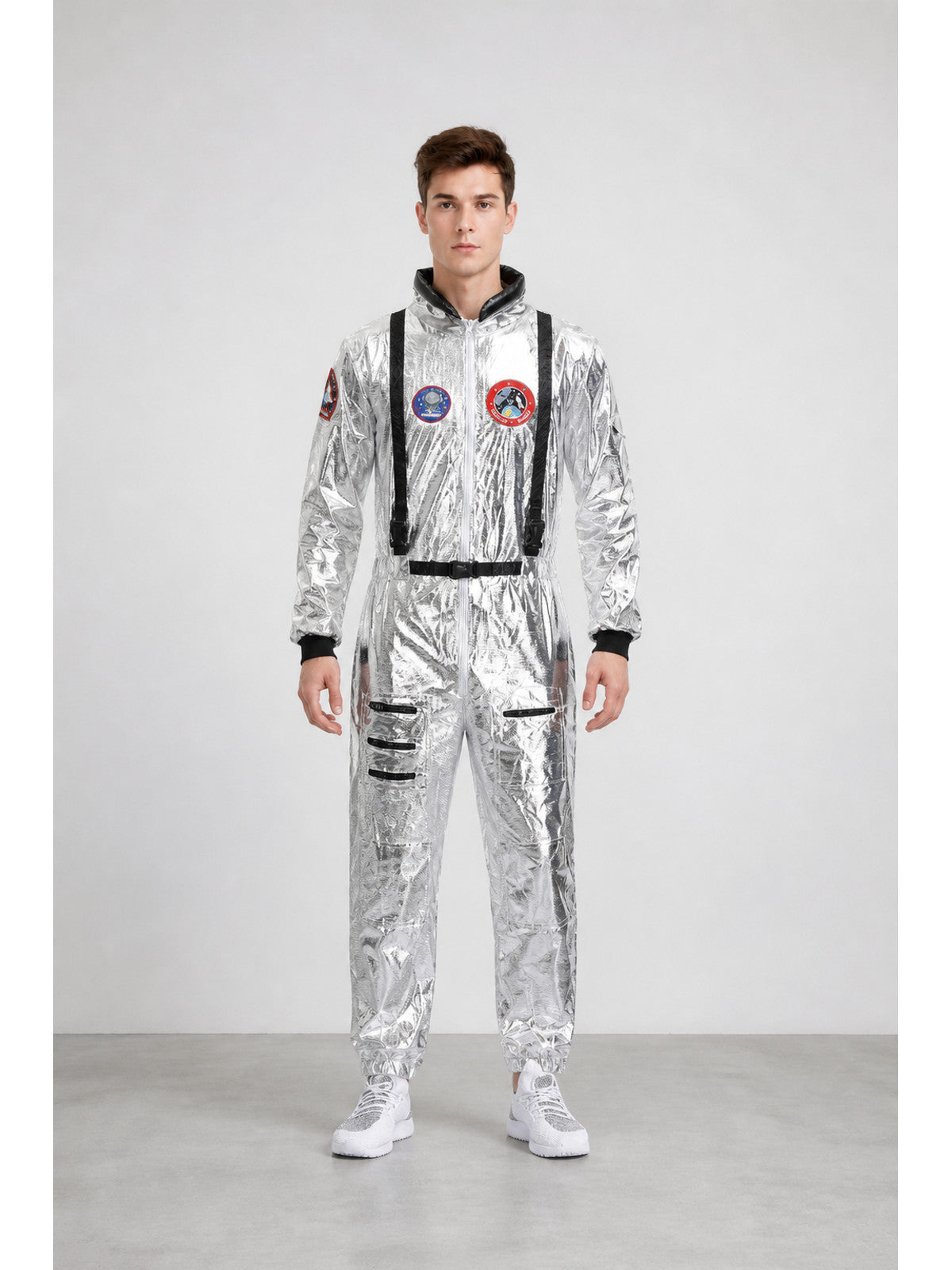 Silver Astronaut Jumpsuit for Cosplay main product view