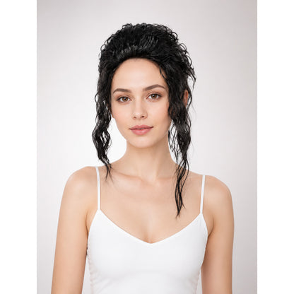 Black Curly Carnival Wig for Halloween main product view