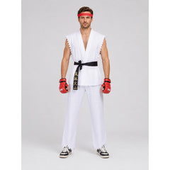 Ryu Street Fighter Cosplay Costume, White Set