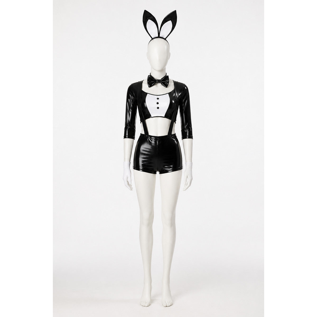 Rabbit Costume for Cosplay, Black and White with Ears