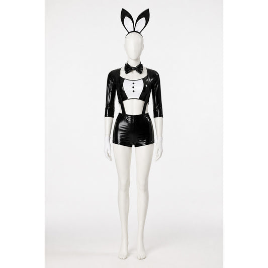 Rabbit Costume for Cosplay, Black and White with Ears main product view