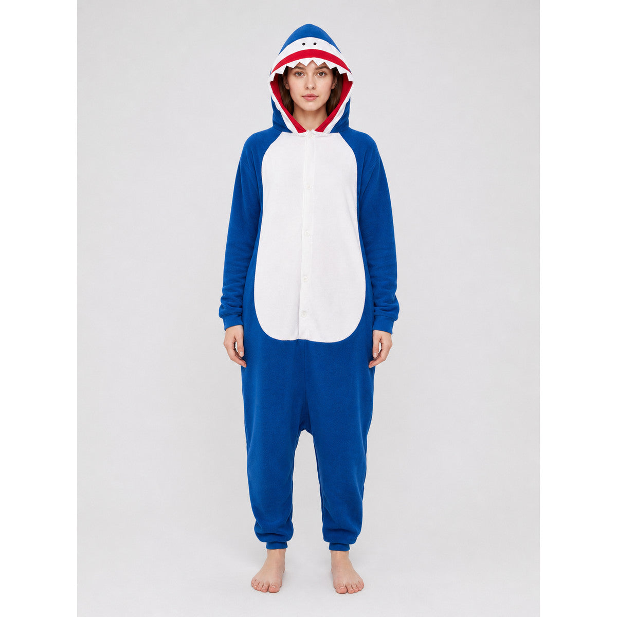 Shark Hooded Kigurumi Pajama Jumpsuit