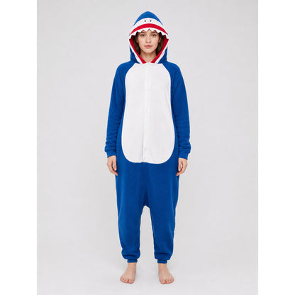 Shark Hooded Kigurumi Pajama Jumpsuit