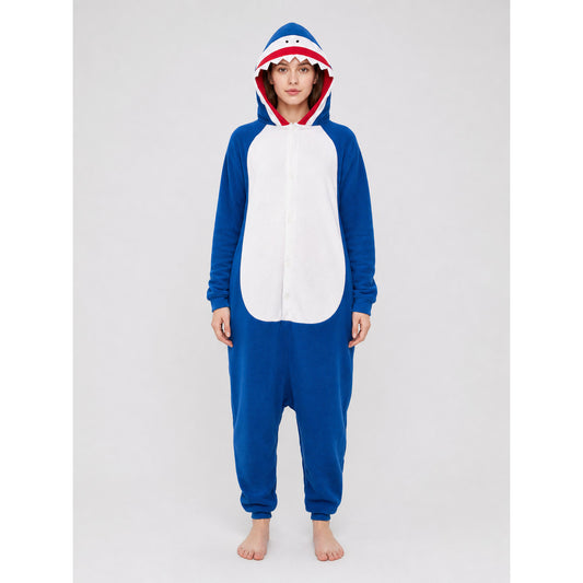 Shark Hooded Kigurumi Pajama Jumpsuit