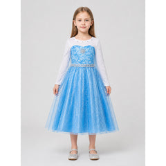 Elsa Princess Dress with Sequins and Tulle Skirt