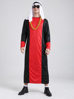 Carnival Jumpsuit Costume with Headpiece and Chain
