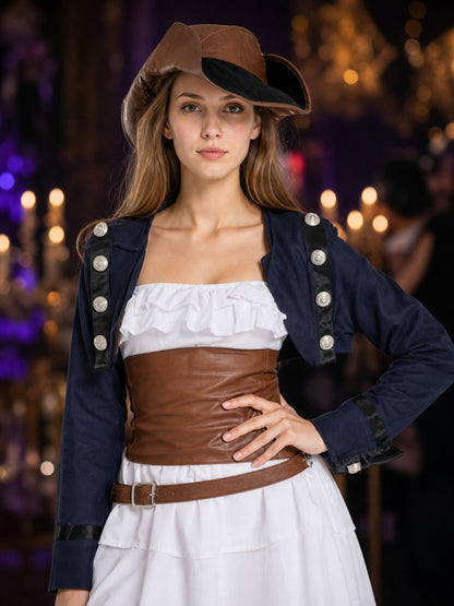 Pirates of the Caribbean Pirate Costume for Masquerades and Halloween on-model view