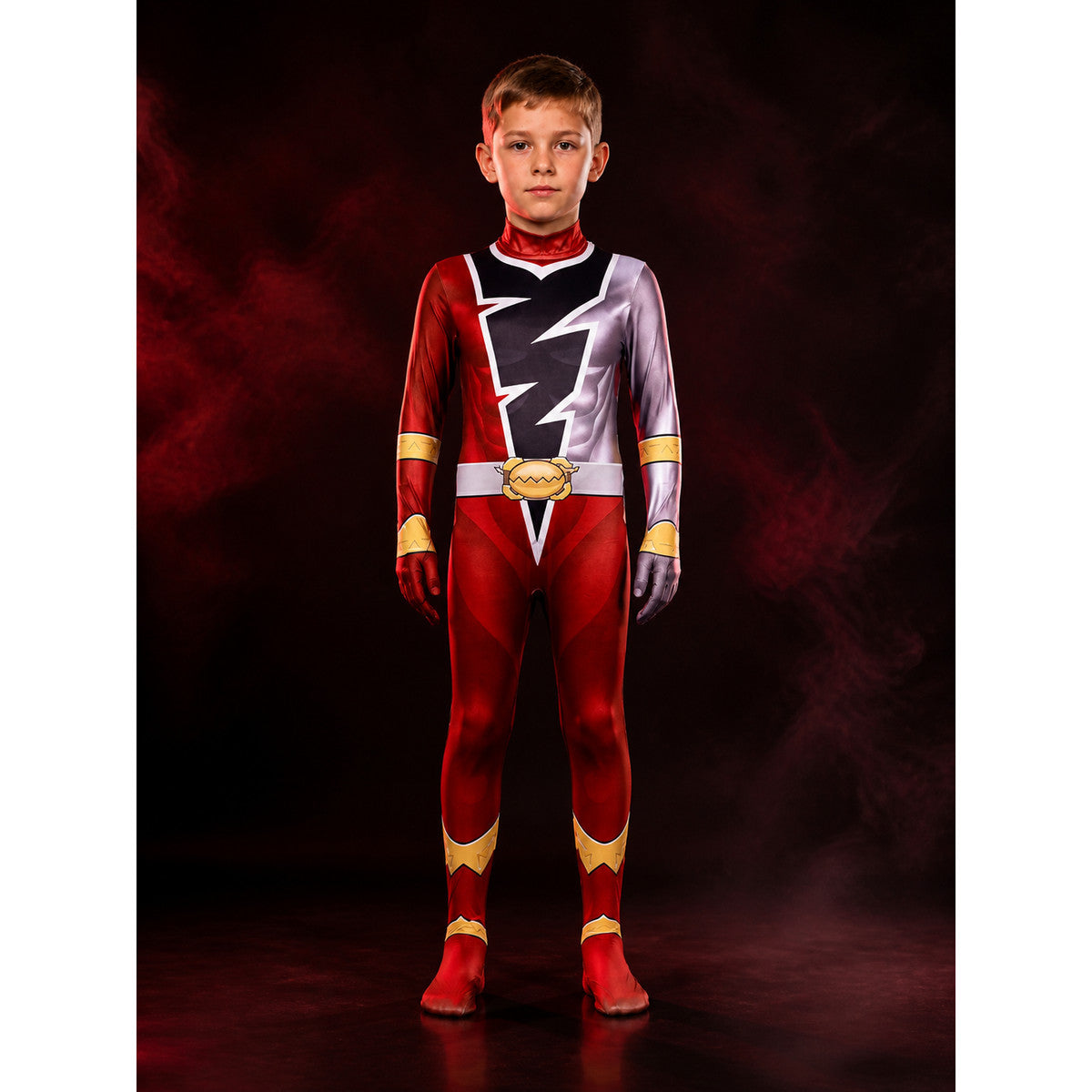Dragon Knight Dinosaur Team Bodysuit Halloween Costume, Hooded Full-Body main product view