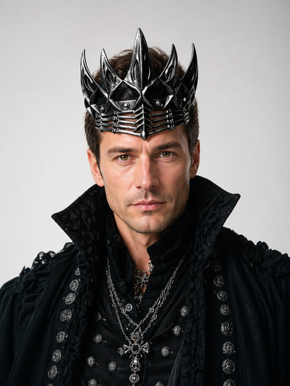 Black-and-Silver Carnival Crown Headpiece main product view