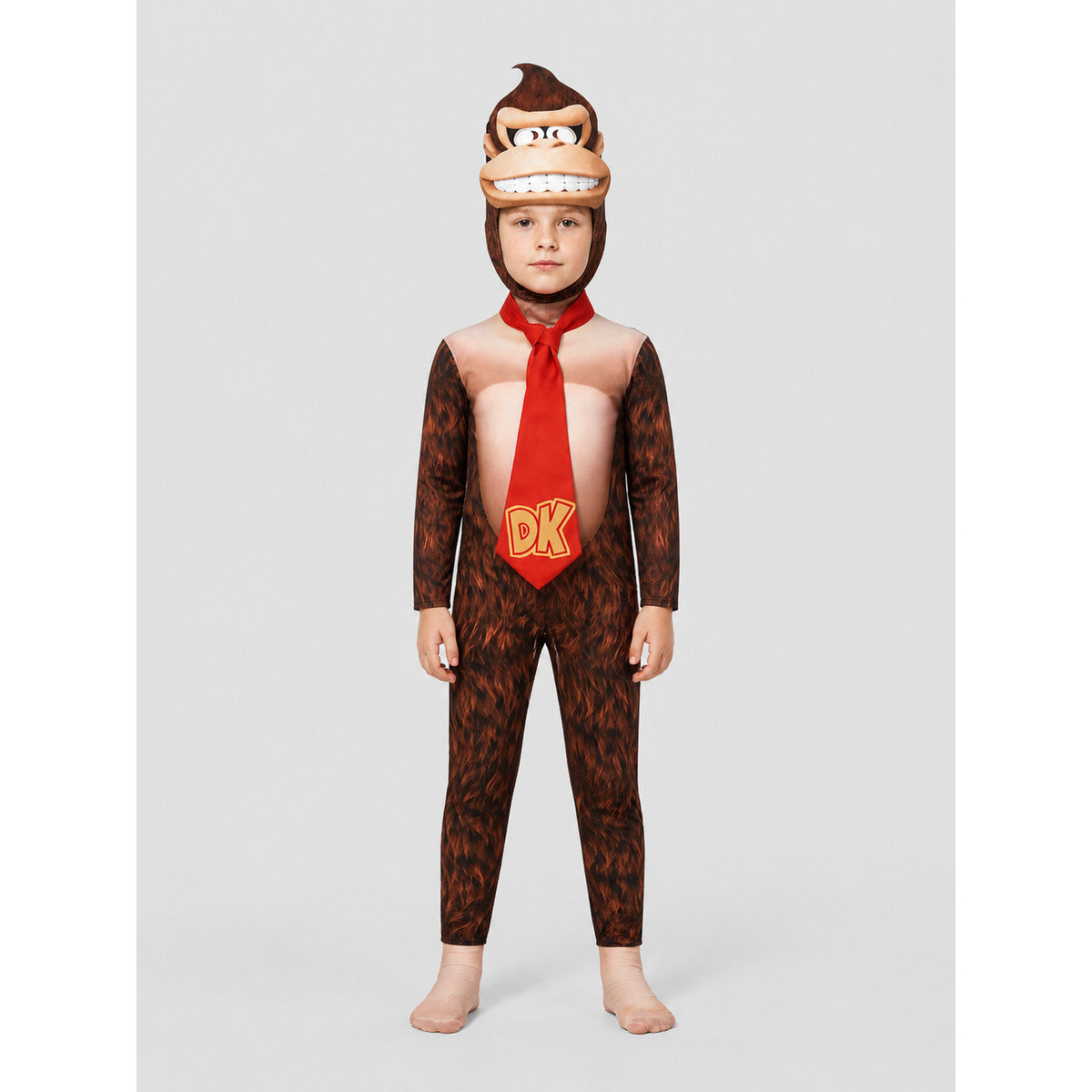 Gorilla Carnival Costume, Jumpsuit with Headwear on-model view