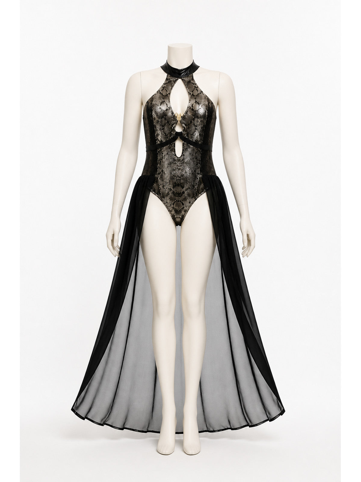 Medusa Costume with Snake Pattern and Cutouts main product view