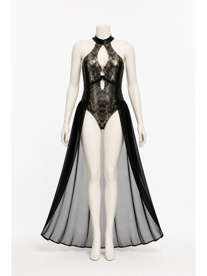 Medusa Costume with Snake Pattern and Cutouts main product view