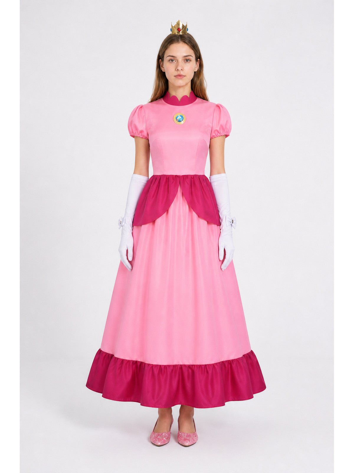 Costume Dress with Brooch and Long Gloves main product view