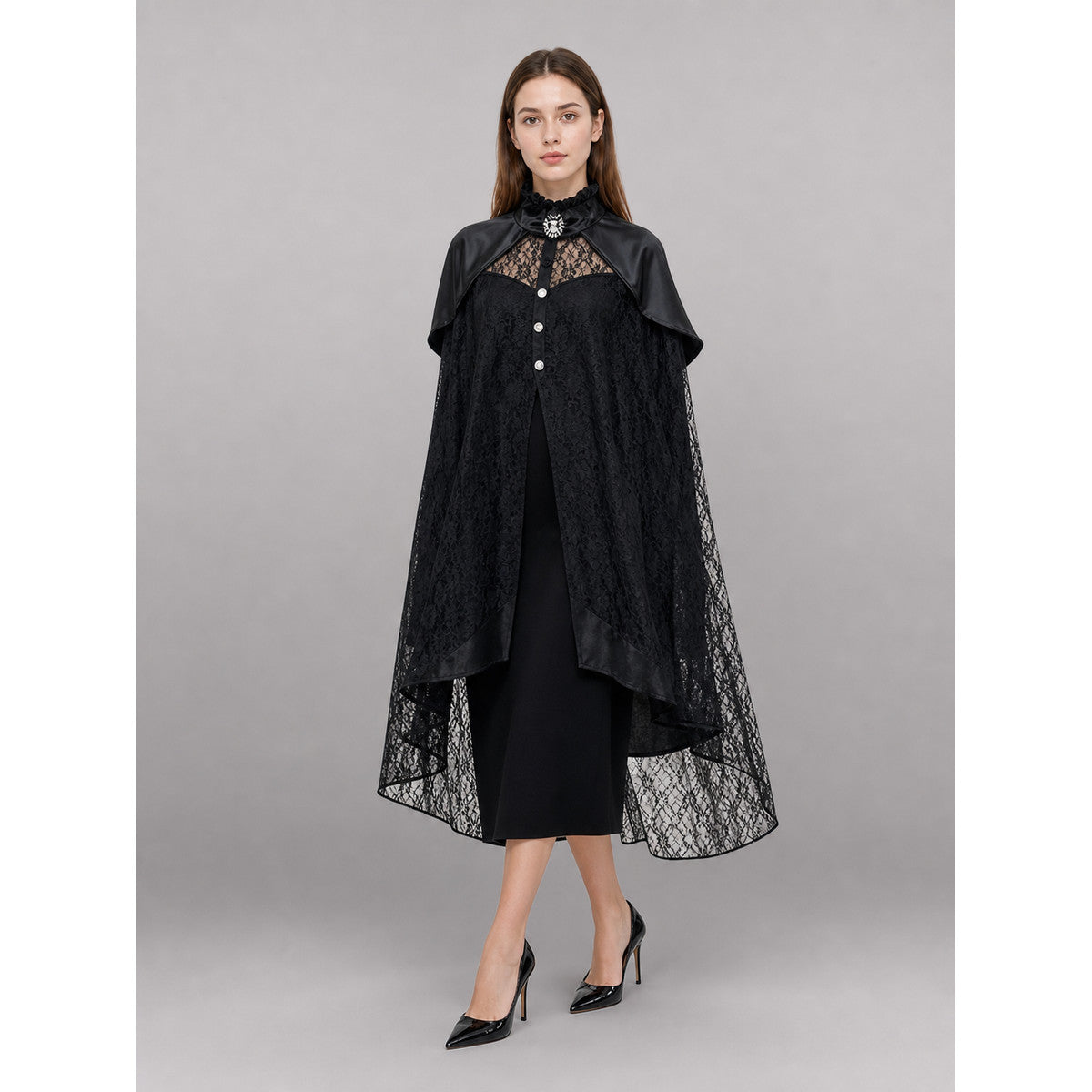 Costume: Dress with Gloves and Hat front view