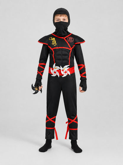 Ninja Cosplay Costume with Mask and Accessories on-model view
